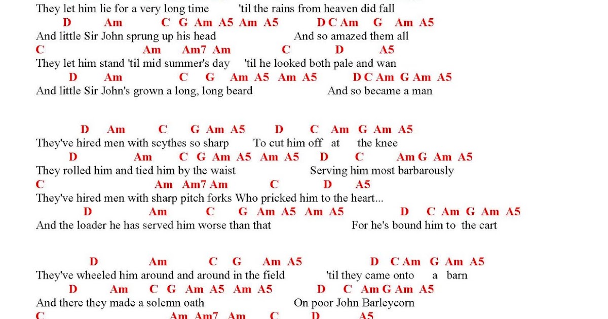 Guitar Song Book: John Barleycorn Must Die